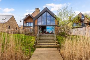 View from pontoon back to house- click for photo gallery